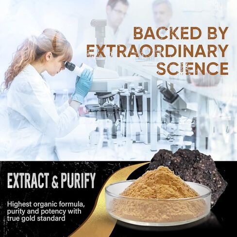 500mg Shilajit Pure Himalayan Organic Resin, 85+ Trace Minerals Complex for Focus & Energy, Immune Support, Overall Health - 50 Grams (2-3 Month Supply) in Kuwait