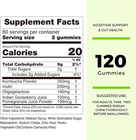 Nature's Key Kombucha Gummies 120Cts （Pack of 2) in Kuwait