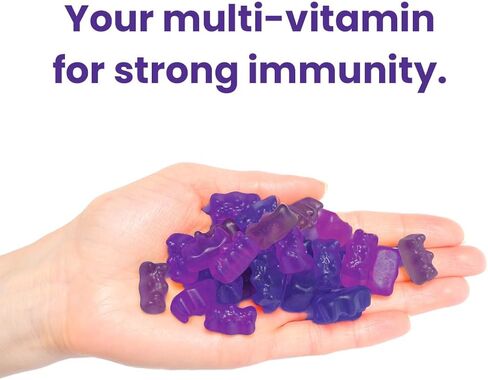 OMEO Dr. TJI Elderberry Sea Moss Gummies، سمبوكوس عضوي، فيتامين C والزنك، علكات دعم المناعة ومكملات الغدة الدرقية، علكات طحالب البحر للبالغين والأطفال، 60 قطعة علكات مناعة in Kuwait