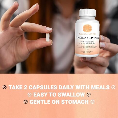 SACRALMOON Candida Cleanse (Candida Cleanse) Vaginal PH Balance Support and Femine Care. in Saudi Arabia