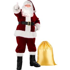SHEJIZE Santa Claus Costume for Men Santa Costume Santa Suit Adults Men Santa Outfit in Kuwait