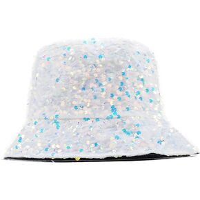 Womens Sequin Bucket Hat Beach Sun Hats for Party, Girls Teens Shiny Glitter Sequin Sun Cap for Travel in Kuwait