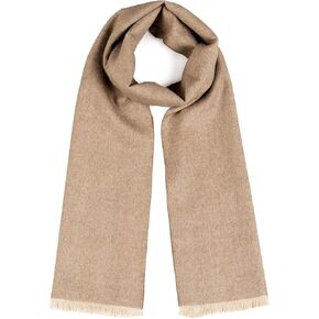 Inca Fashions - Lagom Alpaca Scarf -100% Baby Alpaca Wool - Micro Chevron with Eyelash Fringe Edge - Unisex