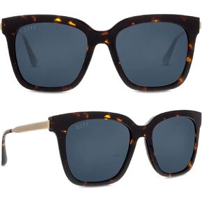 DIFF Bella Designer Square Oversized Sunglasses for Women UV400 Protection, Tortoise trendy fashion colors in Saudi Arabia