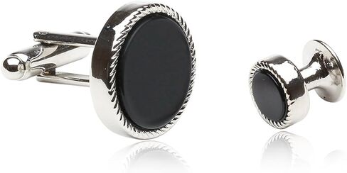 مجموعة أزرار أكمام وأزرار أكمام رسمية مضلعة من Cuff-Daddy، أزرار أكمام فرنسية مصممة بشكل فريد للرجال، أزرار أكمام وأزرار أكمام أم اللؤلؤ مع صندوق هدايا للعرض التقديمي in Kuwait