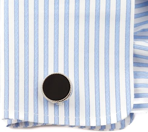 مجموعة أزرار أكمام وأزرار أكمام رسمية مضلعة من Cuff-Daddy، أزرار أكمام فرنسية مصممة بشكل فريد للرجال، أزرار أكمام وأزرار أكمام أم اللؤلؤ مع صندوق هدايا للعرض التقديمي in Kuwait