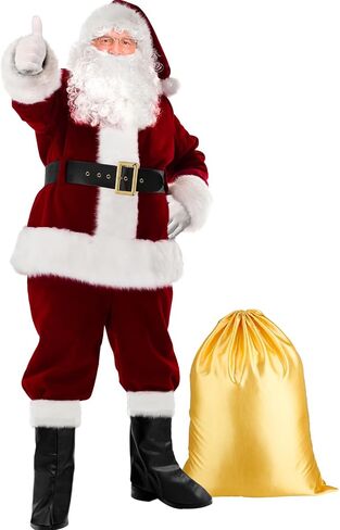 SHEJIZE Santa Claus Costume for Men Santa Costume Santa Suit Adults Men Santa Outfit in Kuwait