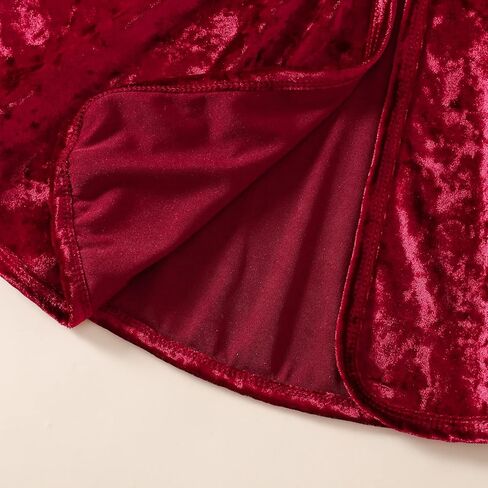 عباءة عيد الميلاد للفتيات الصغيرات، عباءة سانتا كلوز بقلنسوة، معطف كيب مخملي، ملابس تنكرية in Kuwait