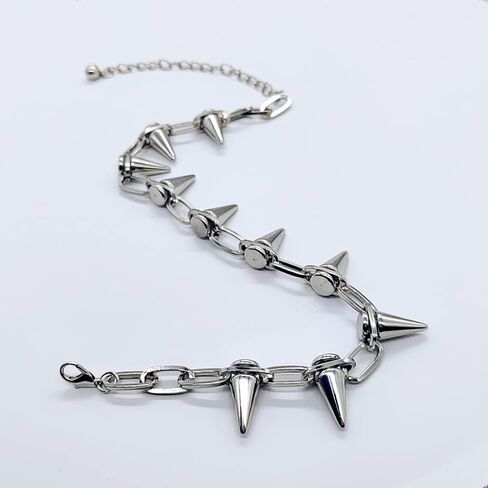 Reaowazo Spike Chokers for Women Girls Choker Goth Necklaces Mens Chain Choker Collar Punk Streetwear Handmade Adjustable Vintage Rivet Jewelry in Kuwait