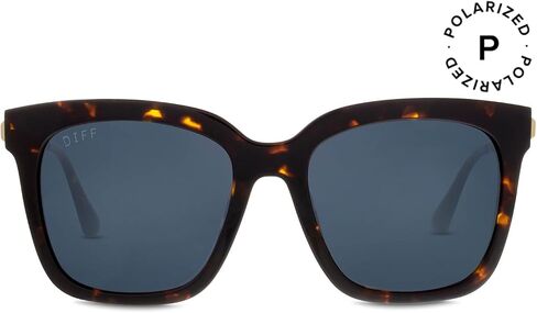 DIFF Bella Designer Square Oversized Sunglasses for Women UV400 Protection, Tortoise trendy fashion colors in Kuwait