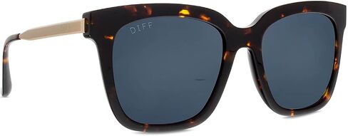 DIFF Bella Designer Square Oversized Sunglasses for Women UV400 Protection, Tortoise trendy fashion colors in Kuwait