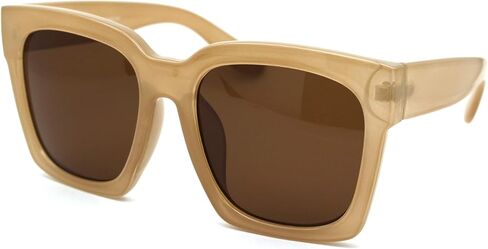 Womens Boyfriend Style XXL Oversize Horned Rim Thick Plastic Sunglasses in Saudi Arabia