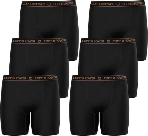 Copper Power Mens Performance Boxer Briefs - Breathable Comfortable Underwear for Men Pack, Moisture Wicking Mens Underwear in Kuwait