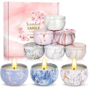 Scented Candles Gifts for Women, 9 Pack 2.5 oz Marble Aromatherapy Candle Set Natural Soy Wax Stress Relief Gift for Mother's Day,Christmas,Birthday,Valentine's Day in Saudi Arabia