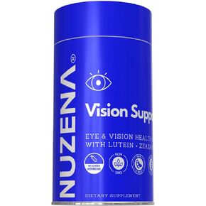 Nuzena Eye Vitamin and Mineral Supplement, Made in USA, Supports Eye Health with Lutein & Zeaxanthin, Zinc, Vitamin E and C, Eye Supplement for Adults, Pack of 60 Capsules (1 Month Supply) in Saudi Arabia