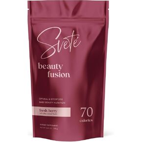 Superfood Collagen with Hyaluronic Acid, Biotin, Vitamin C, Zinc, Probiotics, CoQ10 | Keto Beauty Protein Powder for Women | Berry Flavor (7 Single Serve Packets) by Svete