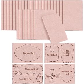 30 ورقة من شريط مولسكين لجلد الخلد اللاصق للقدم، بطانة لاصقة لمنع البثور والبثور للاحذية والمشي لمسافات طويلة وتقليل الاحتكاك والالم والوبر in Kuwait