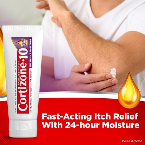 Cortizone 10 Maximum Strength Intensive Moisture Anti-Itch Creme, 1% Hydrocortisone, 1 oz. in Kuwait