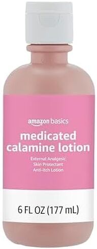 Amazon Basics Medicated Calamine Anti-Itch Lotion, Analgesic Skin Protectant, 6 Fluid Ounce, 1-Pack (Previously Solimo) (New Formula) in Saudi Arabia