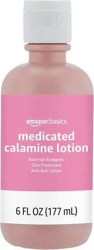 Amazon Basics Medicated Calamine Anti-Itch Lotion, Analgesic Skin Protectant, 6 Fluid Ounce, 1-Pack (Previously Solimo) (New Formula) in Saudi Arabia