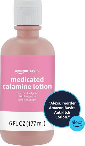 Amazon Basics Medicated Calamine Anti-Itch Lotion, Analgesic Skin Protectant, 6 Fluid Ounce, 1-Pack (Previously Solimo) (New Formula) in Saudi Arabia