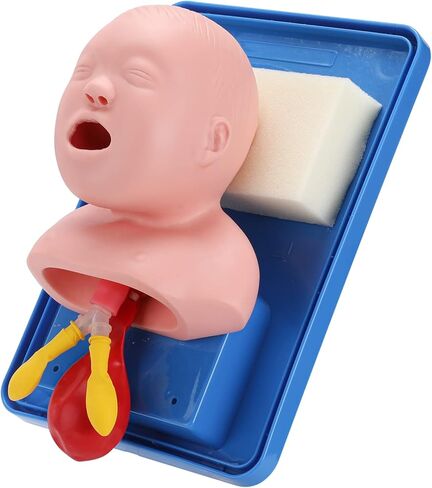 faruijie Tracheal Intubation Infant Simulator - Baby Manikin for Oral/Nasal Intubation Suction, Airway Managment Teaching Aid with Endotracheal Tube for Science Lab Study in Saudi Arabia