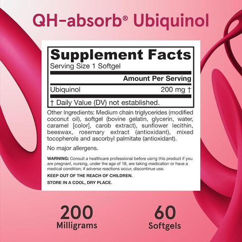 Jarrow Formulas QH-absor 200mg: شكل مضاد للأكسدة نشط من Co-Q10، مكمل غذائي - يدعم إنتاج طاقة الميتوكوندريا وصحة القلب والأوعية الدموية - 90 كبسولة هلامية (قد تختلف التعبئة)، عبوة من 12 قطعة in Kuwait