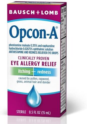 قطرات بوش + لومب Opcon-A لتخفيف حساسية العين - 0.5 أونصة، عبوة من 4 قطع in Saudi Arabia