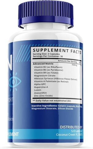 فيجن هيرو، مكمل فيجن هيرو للعين، فيتامينات فيجن هيرو للعين - كبسولات فيجن هيرو فيجن ذات التركيبة المتقدمة - تركيبة دعم العين فيجن هيرو، فيجن هيرو لصحة العين (60 كبسولة) in Kuwait