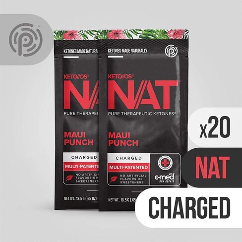 مكملات PRÜVIT Keto//OS NAT® Tru Passion Keto - مشحونة - كيتونات خارجية - مكمل الكيتون لأملاح BHB لتعزيز طاقة التمرين للرجال والنساء (20 قطعة) in Kuwait