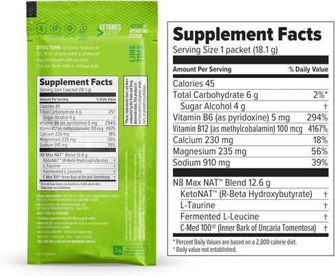 PRÜVIT Keto//OS NAT® Tru Passion Keto Supplements – Caffeine Free - Exogenous Ketones - BHB Salts Ketogenic Supplement for Workout Energy Boost for Men and Women (20 Count) in Kuwait