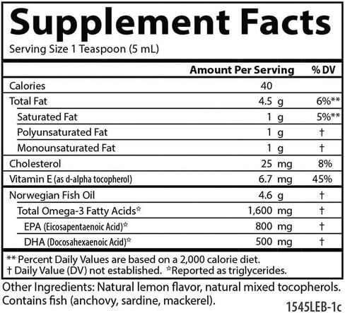 Carlson - The Very Finest Fish Oil، إصدار خاص، 1600 مجم أوميجا 3، مكمل سائل، زيت السمك النرويجي، سائل من مصادر مستدامة، ليمون، 500 مل (16.9 أونصة سائلة) in Saudi Arabia