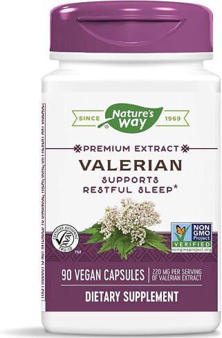Nature's Way Valerian, Non-GMO, Gluten Free, 220 mg per serving, 90 Capsules in Saudi Arabia