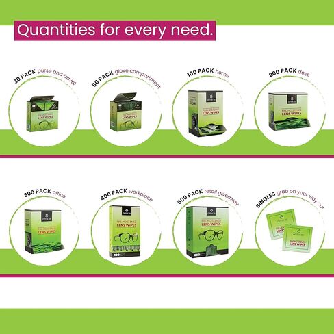 مناديل مبللة للتنظيف بعدسات أوبتكس 55 - 600 قطعة - تنظف النظارات الشمسية وعدسات الكاميرا والإلكترونية بسرعة وكفاءة - للسفر - بواسطة أوبتيكس 55 in Kuwait