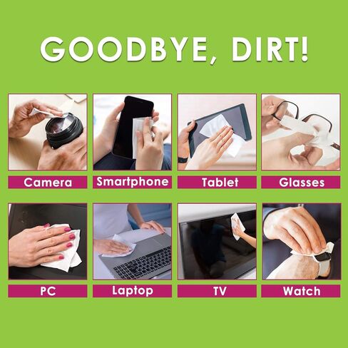 مناديل مبللة للتنظيف بعدسات أوبتكس 55 - 600 قطعة - تنظف النظارات الشمسية وعدسات الكاميرا والإلكترونية بسرعة وكفاءة - للسفر - بواسطة أوبتيكس 55 in Kuwait