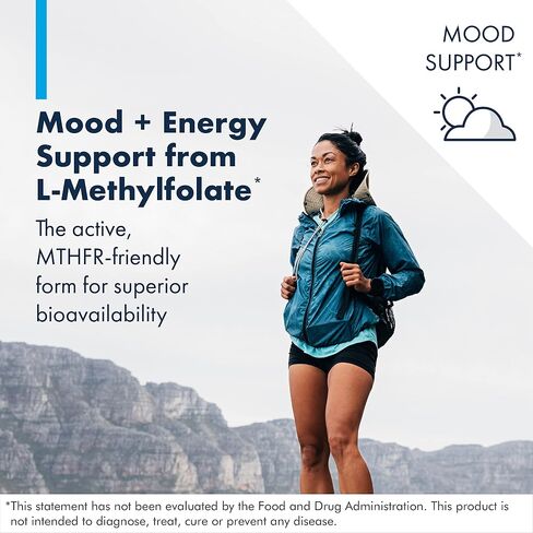 صيانة التمثيل الغذائي L-Methylfolate 15 ملليجرام - حمض الفوليك النشط (L-5-MTHF) للمزاج والأعصاب ودعم القلب والأوعية الدموية (60 كبسولة) in Saudi Arabia