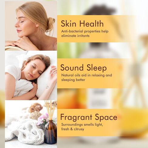 بخاخ الكتان النقي ماجستيك | جميع العطور الطبيعية | رذاذ للوسائد والفراش والملاءات والملابس | معطر الغرف | زيوت الليمون واليوسفي وزهر البرتقال | للنساء والرجال | 7 أونصة سائلة in Kuwait