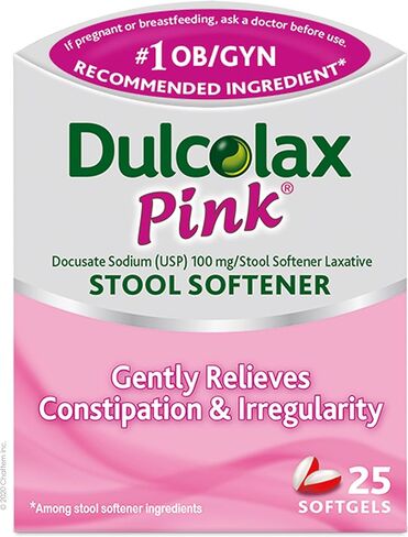 دولكولاكس منعم البراز الوردي، دوكوسات الصوديوم، 100 ملغ من أقراص الجل الناعمة، 25 قرصًا in Kuwait