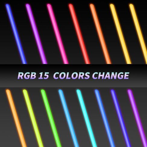 سيوف ضوئية مبارزة من Crtivetoys RGB 15 لونًا و10 خطوط صوتية سيوف ضوئية قابلة لإعادة الشحن، سيف ضوئي واقعي للبالغين والأطفال هدية لحفلات أعياد الميلاد وعيد الميلاد in Kuwait