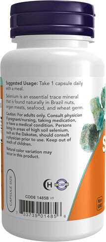 NOW Supplements, Selenium (L-Selenomethionine) 200 mcg, Essential Mineral*, 90 Veg Capsules in Saudi Arabia