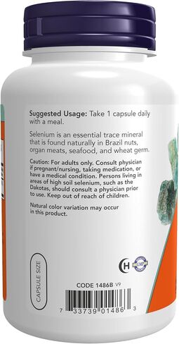 NOW Supplements, Selenium (L-Selenomethionine) 200 mcg, Essential Mineral*, 90 Veg Capsules in Saudi Arabia
