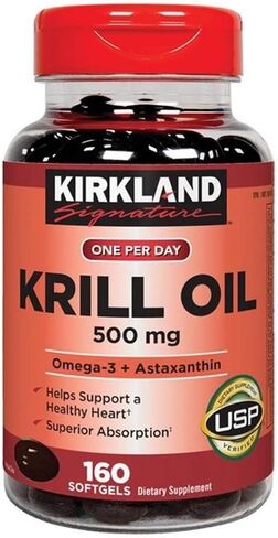 Kirkland Signature Krill Oil 500 Milligram 160 Softgels in Saudi Arabia