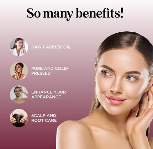 Pure Grapeseed Oil for Skin Care - Cold Pressed Grape Seed Oil Liquid for Skin with Moisturizing Carrier Oil for Essential Oils Mixing - Natural Vitamin E Anti Aging Body Oil for Dry Skin and Hair in Saudi Arabia
