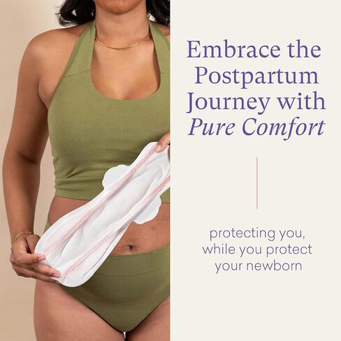 Premium Postpartum Pads with Wings Extra Long Maternity Pads Large Maximum Absorbency Post-partum Incontinence Pads Ultra Soft Heavy Flow Secure Leak Protection After Birth Pads, 12 Count in Kuwait
