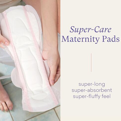 Premium Postpartum Pads with Wings Extra Long Maternity Pads Large Maximum Absorbency Post-partum Incontinence Pads Ultra Soft Heavy Flow Secure Leak Protection After Birth Pads, 12 Count in Kuwait