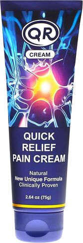 QR Cream Quick Relief Pain Cream with Mannitol and Menthol Provides Effective Relief for Neck, Back, Shoulder, Wrist, Finger, Knee, Foot and Nerve Pain, or Itch, 2.64 oz in Saudi Arabia