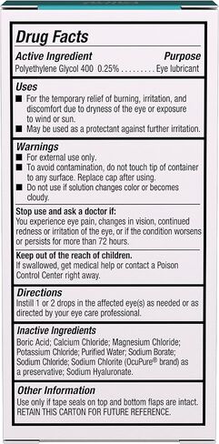 قطرات تشحيم العين من بلينك تيرز، 1 أونصة سائلة (30 مل) للعناية بالعين للعيون الجافة الخفيفة إلى المتوسطة، هيالورونات لتعزيز الترطيب، قطرات العين المرطبة والمهدئة للعيون الجافة in Kuwait