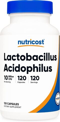 Nutricost Lactobacillus Acidophilus 10 مليار CFU، 120 كبسولة نباتية in Saudi Arabia