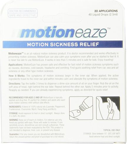 MotionEaze Sickness Relief, All-Natural Topical Liquid, 2.5 ml (Pack of 2) in Saudi Arabia