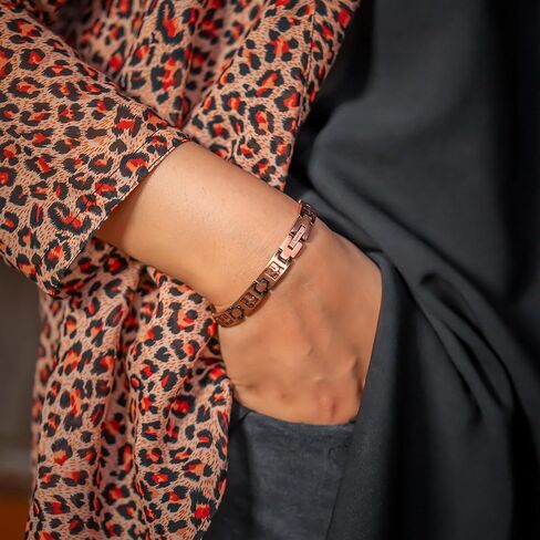 MagnetRX® Women’s Copper Cross Bracelet – Ultra Strength Magnetic Copper Cross Bracelet for Women – Adjustable Length with Sizing Tool (Cross Style) in Kuwait
